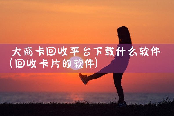 大商卡回收平台下载什么软件