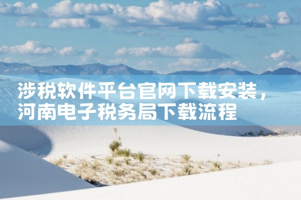 涉税软件平台官网下载安装